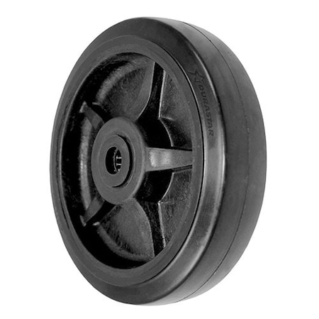 Durastar Wheel, 8X2 Rubber, Glass-Filled Nylon (Black), 3/4 Roller Bearing, Reta 820RN23B